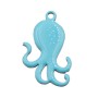 Charms polpo smaltato azzurro 28x18 mm conf. 1 pz