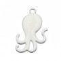 Charms polpo smaltato bianco 28x18 mm conf. 1 pz