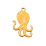 Charms polpo smaltato giallo 28x18 mm conf. 1 pz