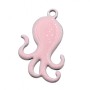 Charms polpo smaltato rosa 28x18 mm conf. 1 pz