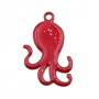 Charms polpo smaltato rosso 28x18 mm conf. 1 pz