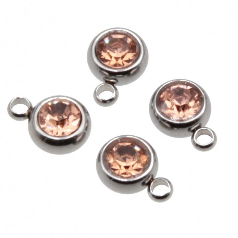 Punto luce acciaio 5.5 mm light pink conf. 1 pz (pye-p88) - pietreeminuterie.com