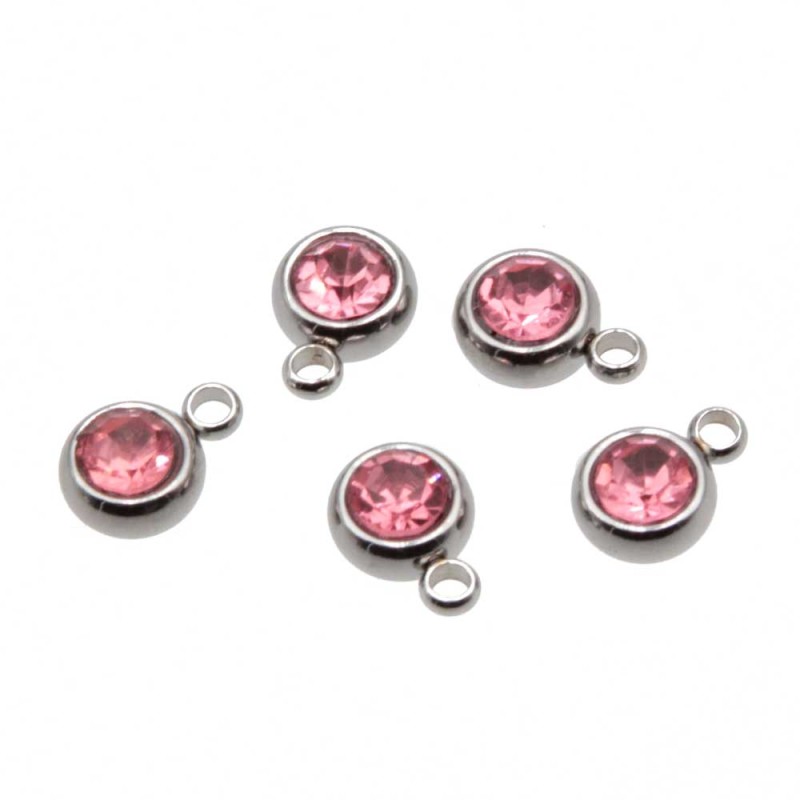 Punto luce acciaio 5.5 mm pink conf. 1 pz (aw-p88) - pietreeminuterie.com