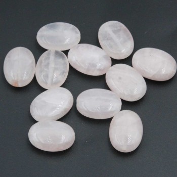 Quarzo rosa liscio 19x14 mm pacco da 10 pezzi