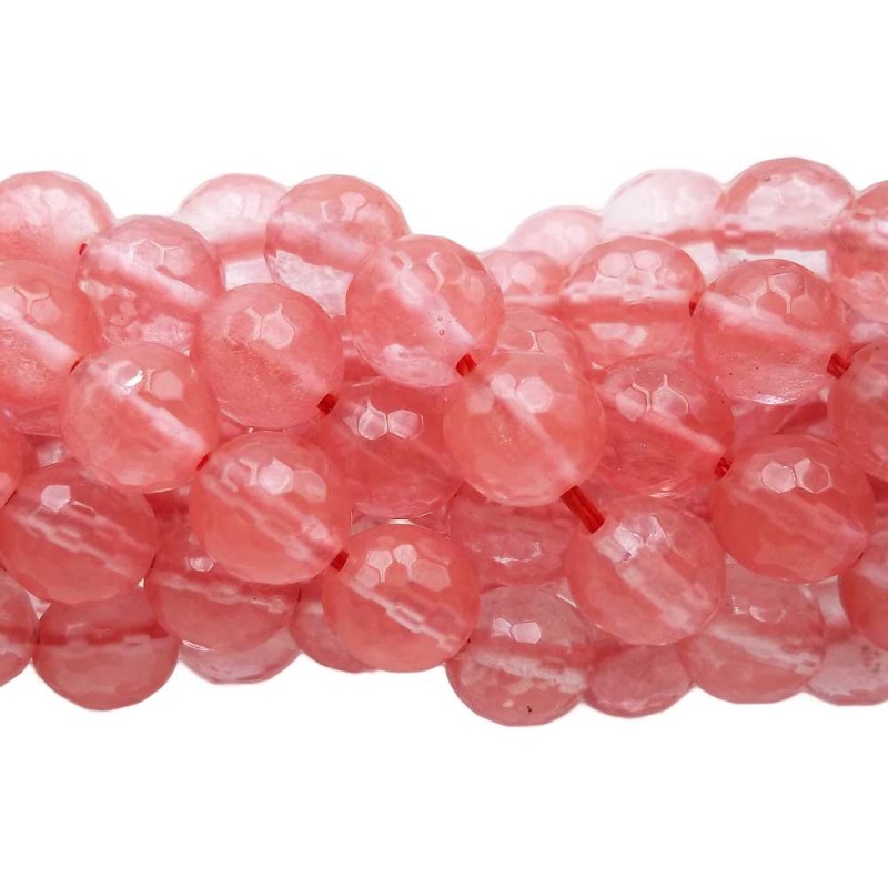 Quarzo tondo sfaccettato 8 mm filo 40 cm - qaa2 - pietreeminuterie.com Quarzo tondo sfaccettato 8 mm filo 40 cm (qaa2) - pietreeminuterie.com