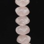 Quarzo rosa cipollotto intagliato 16x10 mm 2 pz