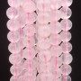Quarzo rosa tondo liscio 10 mm grado A+ filo 40 cm