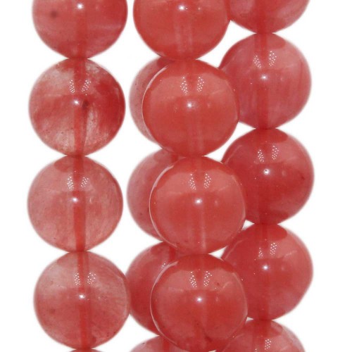 Quarzo | Quarzo cherry tondo liscio 12 mm 10 pz - cherry12
