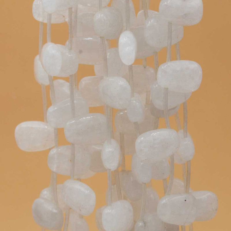 Quarzo gocce lisce 14.5x10 mm foro laterale filo 40 cm (fil99quar) - pietreeminuterie.com