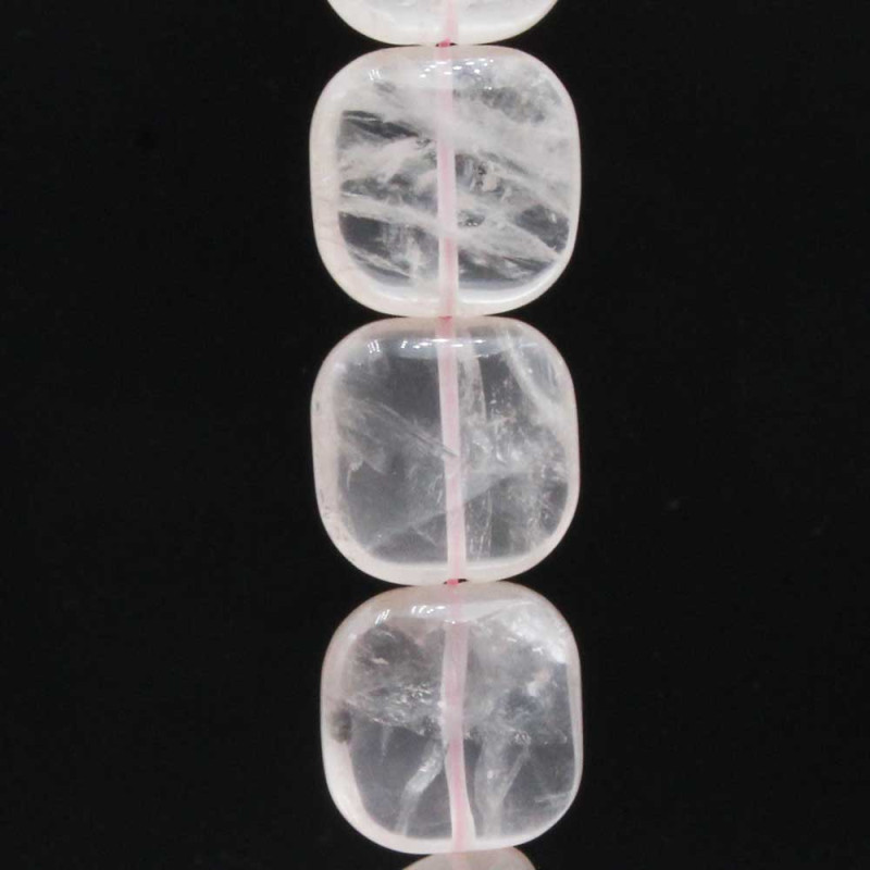 Quarzo rosa quadrato 18 mm liscia 2 pz (15mm1quar) - pietreeminuterie.com