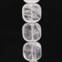 Quarzo rosa quadrato 18 mm liscia 2 pz