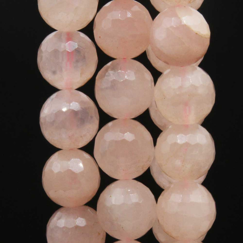 Quarzo rosa tondo sfac. 14 mm 10 pz (14mm1qua) - pietreeminuterie.com