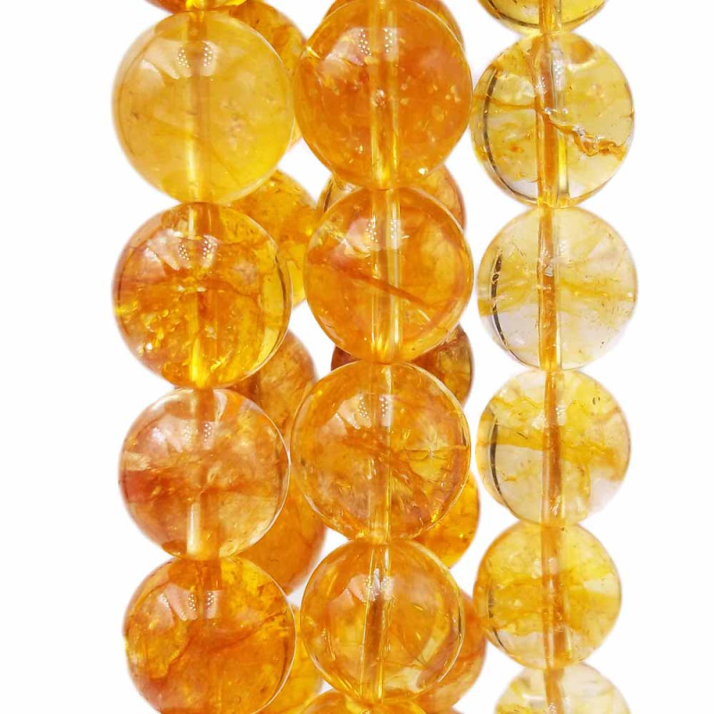Quarzo citrino tondo liscio 12.5 mm grado A+++ conf. 6 pz (citri-12mm) - pietreeminuterie.com