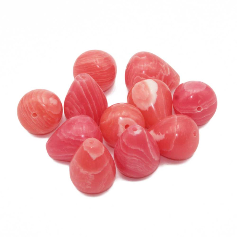 Pasta di rodocrosite gocce sfac. 18x14 mm conf. 4 pz (rodo-153) - pietreeminuterie.com