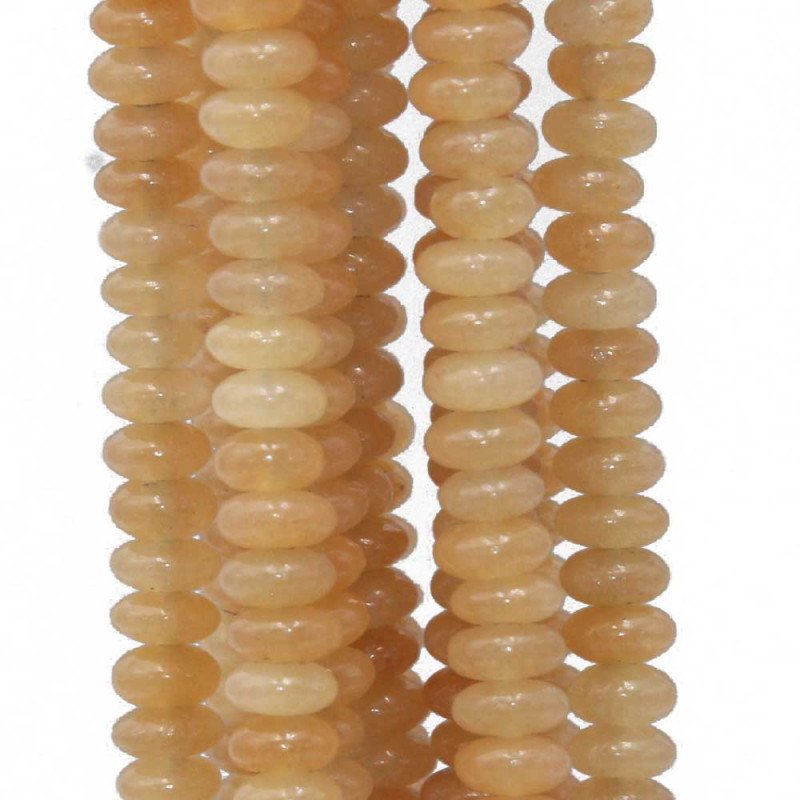 Giada arancio Rondelle 4x2 mm filo 40 cm (c54433) - pietreeminuterie.com