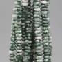Agata verde muschiata Rondelle 4x2 mm filo 40 cm