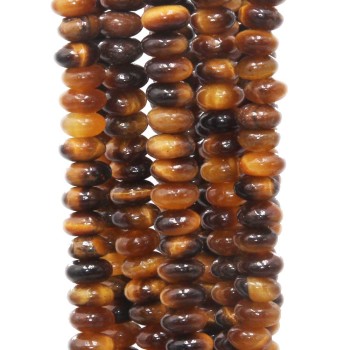 Occhio di tigre Rondelle 4x2 mm filo 40 cm Occhio di tigre Rondelle 4x2 mm filo 40 cm