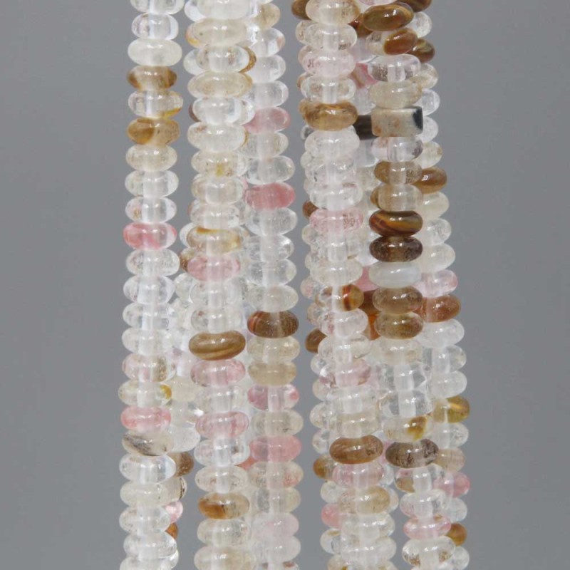 Quarzo colorato Rondelle 4x2 mm filo 40 cm (z77i6x4) - pietreeminuterie.com