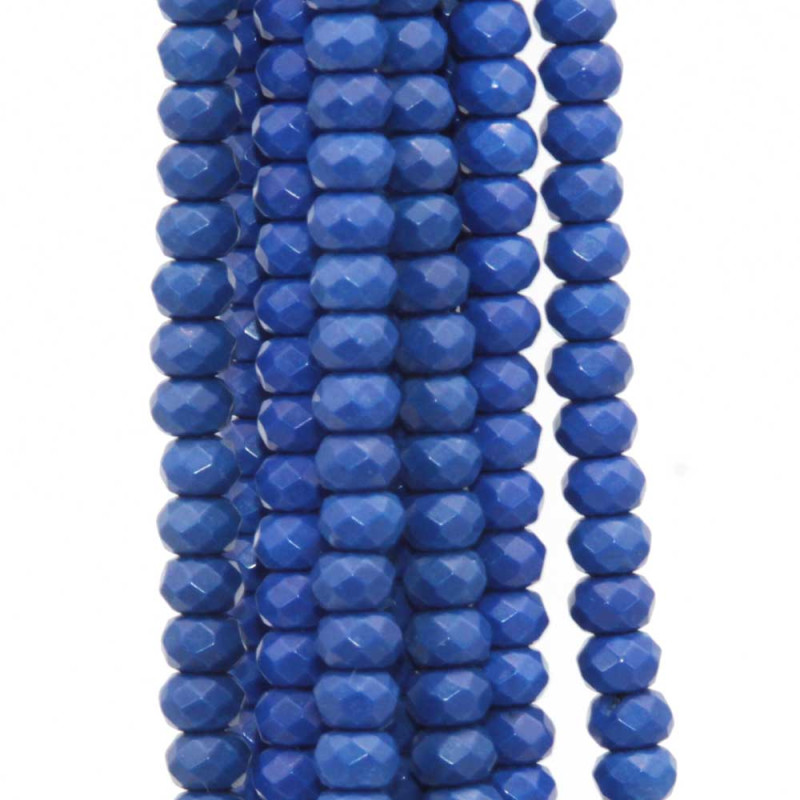 Pietre dure rondelle agata blu 4x3 mm filo 40 cm (ro-v377b) - pietreeminuterie.com