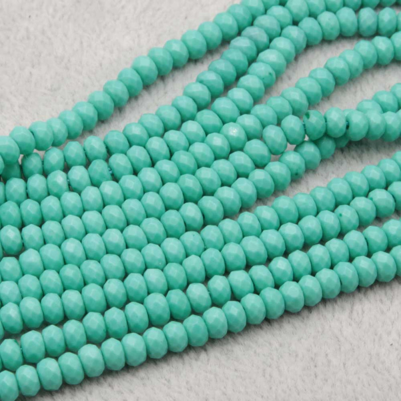 Pietre dure rondelle turchese pastello 4x3 mm filo 40 cm (ron-yel-9) - pietreeminuterie.com