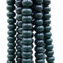 Perline rondelle in vetro verde smeraldo 8x4.5 mm filo 40 cm