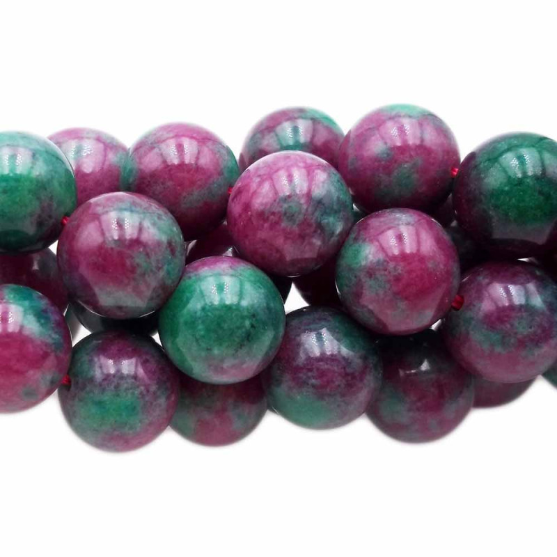 Rubizoisite tonda liscia 11,6 mm pacco 10 pezzi (rub22) - pietreeminuterie.com