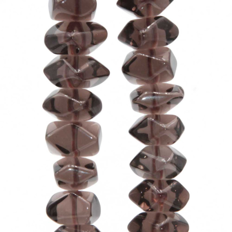 Pietre dure sasso quarzo fumè 10x8 mm circa conf. 6 pz (rie-0944) - pietreeminuterie.com