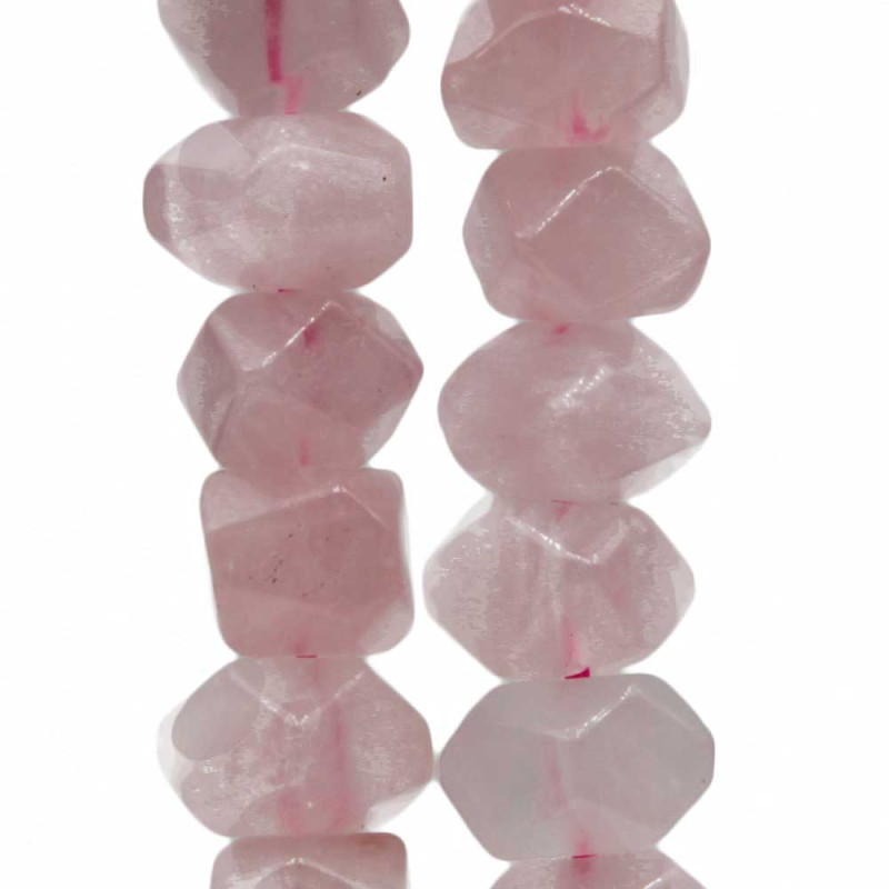 Pietre dure sasso quarzo rosa 10x8 mm circa conf. 6 pz (rie-1944) - pietreeminuterie.com