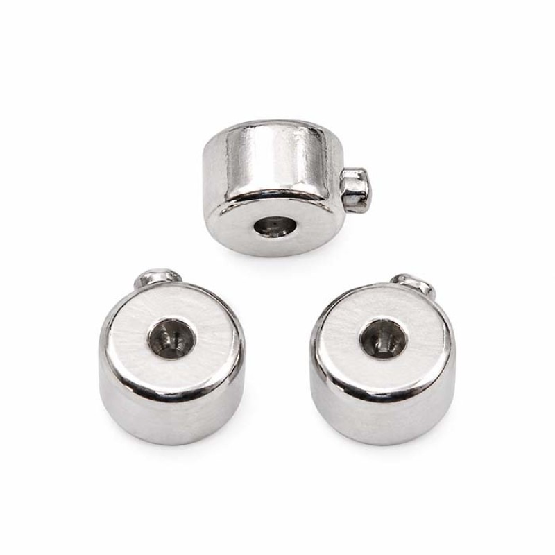 Blocca filo in acciaio 3.5 mm foro circa 1.5 mm conf. 10 pz