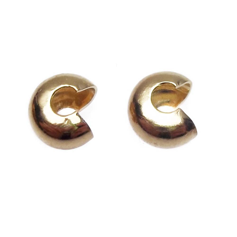 Copri schiacciani oro 4 mm pacco 20 pz (fc004k) - pietreeminuterie.com
