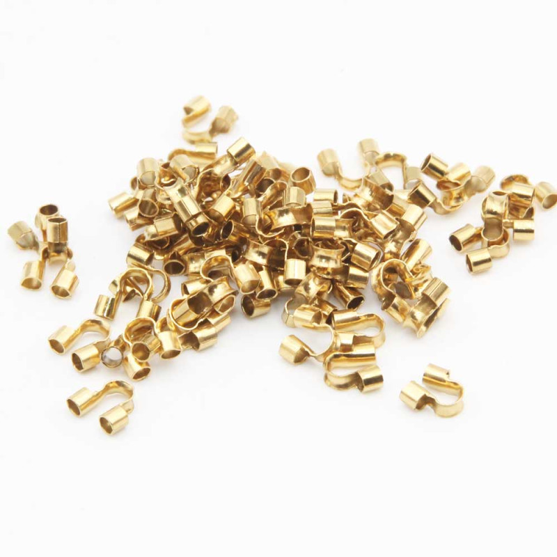 Pacco ingrosso Salvafilo in acciaio oro 6.3x5 mm 100 pz (sa-fi-14) - pietreeminuterie.com