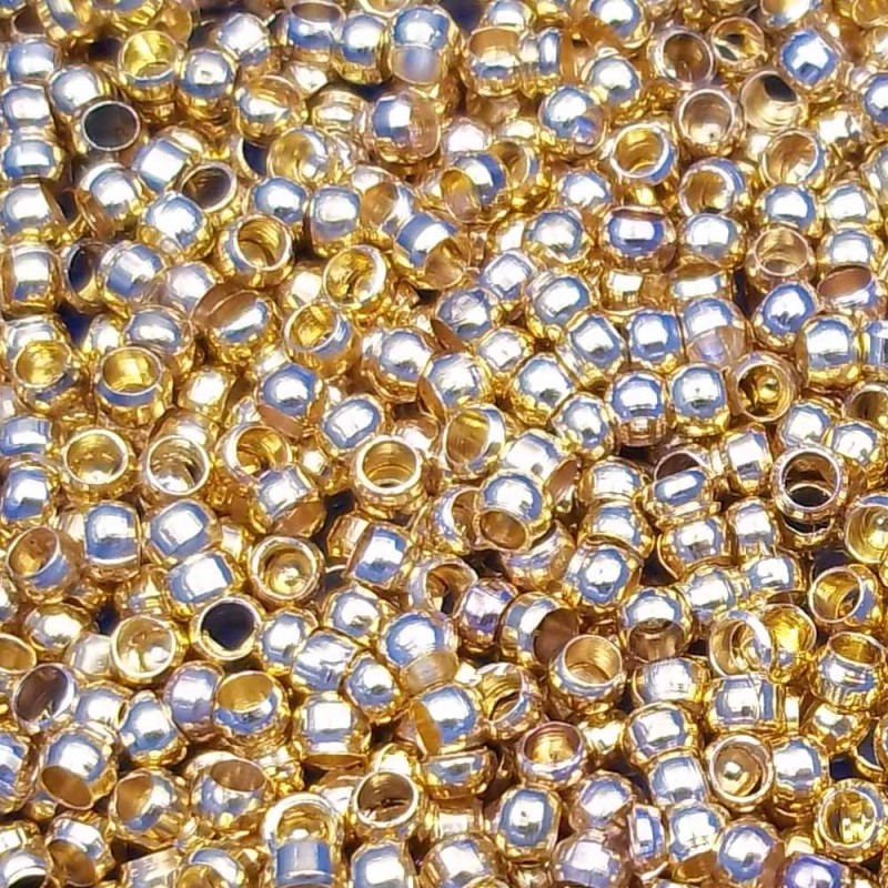 Schiaccini oro 3 mm pacco 100 pezzi (7620cq) - pietreeminuterie.com