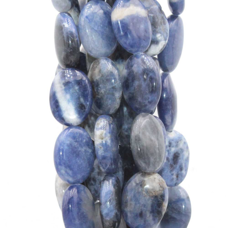 Sodaliteovale liscia 16x12 mm filo 40 cm (soda-9003) - pietreeminuterie.com