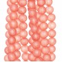 Perline Stardust satinate in vetro rosa antico 8 mm filo 40 cm