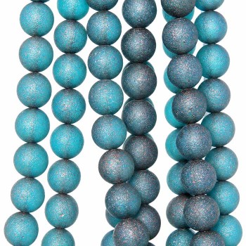 Perline Stardust satinate in vetro 8 mm filo 40 cm