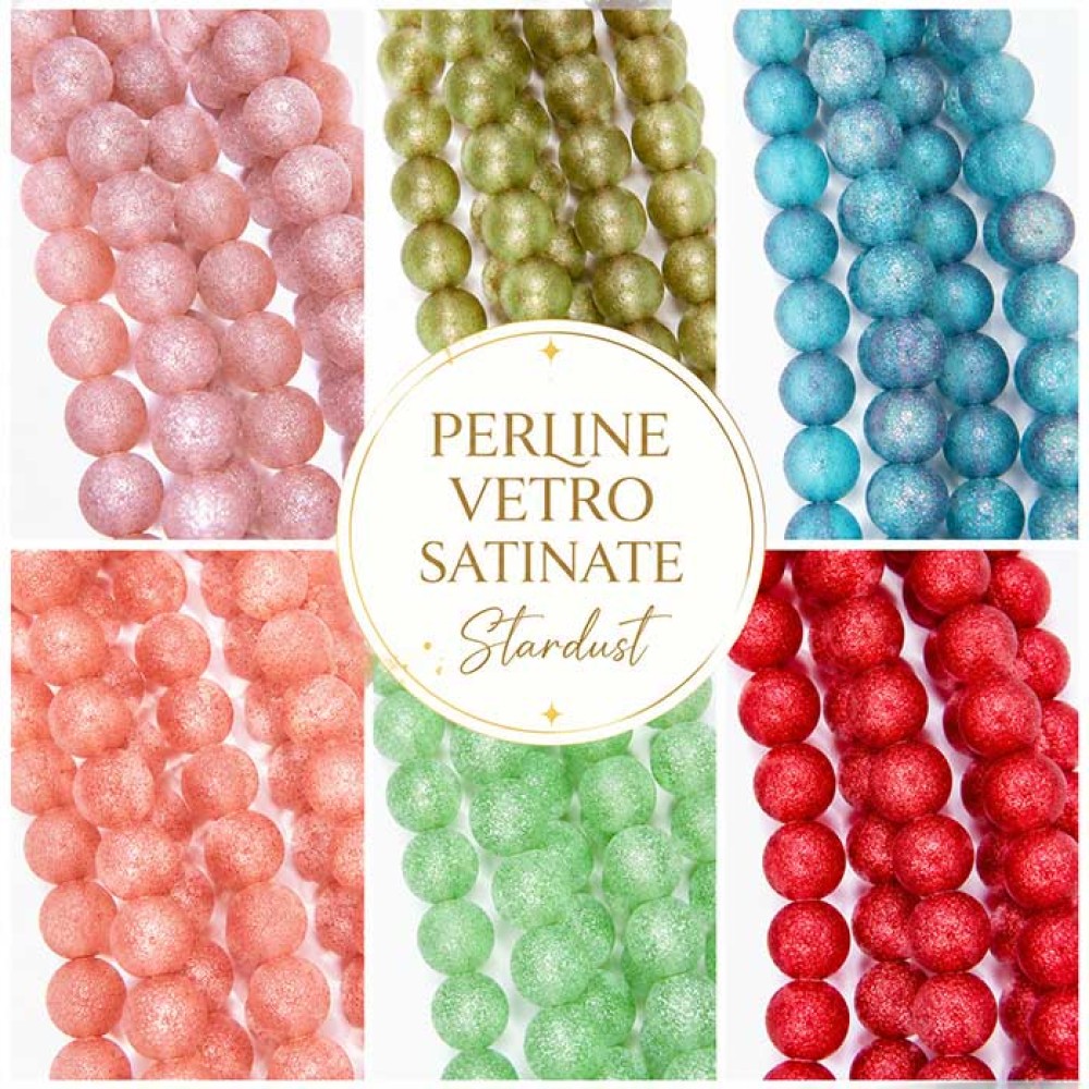Perline in vetro Stardust Satinate