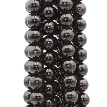 Tormalina nera tonda liscia 8 mm grado A+++ Filo 40 cm Tormalina nera tonda liscia 8 mm grado A+++ Filo 40 cm