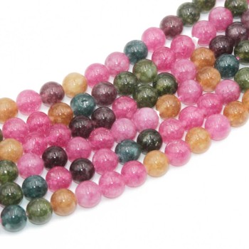 Tormalina multicolor grado A+++ 4 mm filo 40 cm