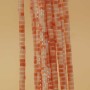 Perline in vetro tubicino 2.2x1.5 mm corallo filo 40 cm