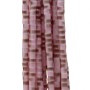 Perline in vetro tubicino 2.2x1.5 mm rosa antico marrone filo 40 cm