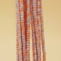 Perline in vetro tubicino 2.2x1.5 mm arancio bianco sporco filo 40 cm