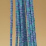 Perline in vetro tubicino 2.2x1.5 mm azzurro tiffany filo 40 cm