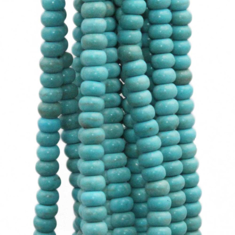 Rondelle di turchese 5x3 mm filo 40 cm (27hhs77) - pietreeminuterie.com