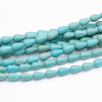 Turchese gocce 10x6 mm liscia filo 40 cm