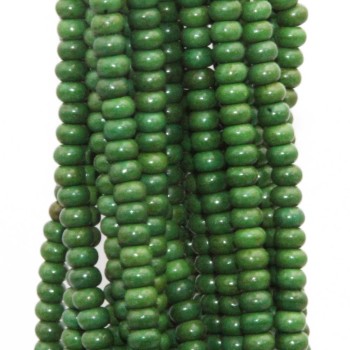 Rondelle di turchese verde 5x3 mm filo 40 cm Rondelle di turchese verde 5x3 mm filo 40 cm