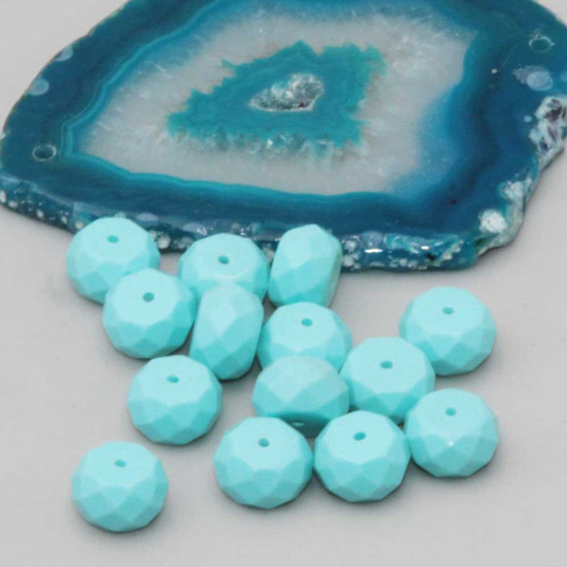 Turchese rondelle sfacc. 10x6 mm conf. 10 pz (tur-44429) - pietreeminuterie.com