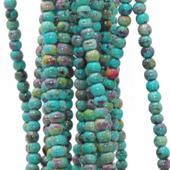 Turchese africano tondo liscio 3 mm filo 40 cm