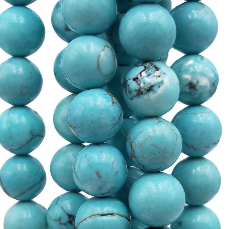 Turchese africano tondo liscio 4 mm filo 40 cm (pp-0-1v5) - pietreeminuterie.com