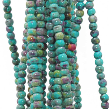 Turchese tondo liscio 3 mm filo 40 cm