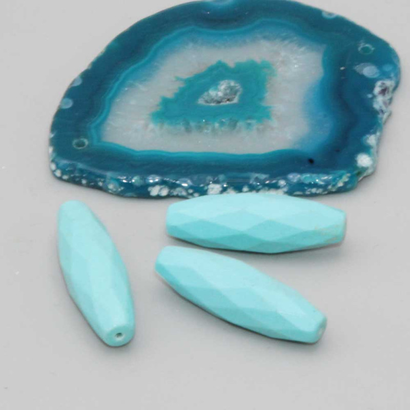 Turchese colonna sfacc.30x10 mm conf. 2 pz (tur-3020) - pietreeminuterie.com